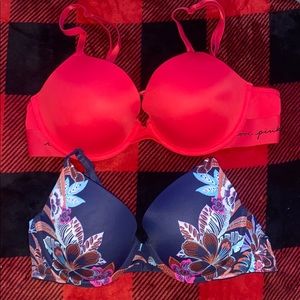 Two victoria secret 36/B bras never worn .
